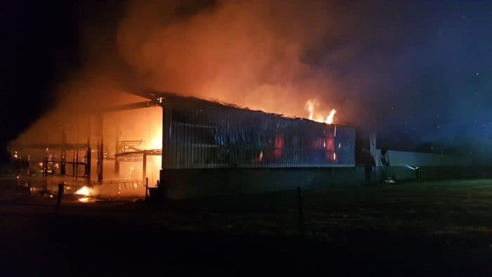 Les adhérents ont montré de la solidarité lors d'un incendie dans un bâtiment d'élevage