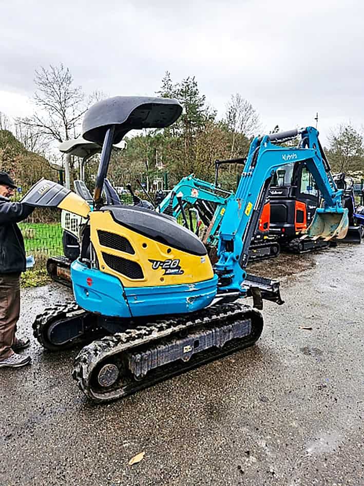 Une pelle Kubota pour la cuma de Trébaïx.