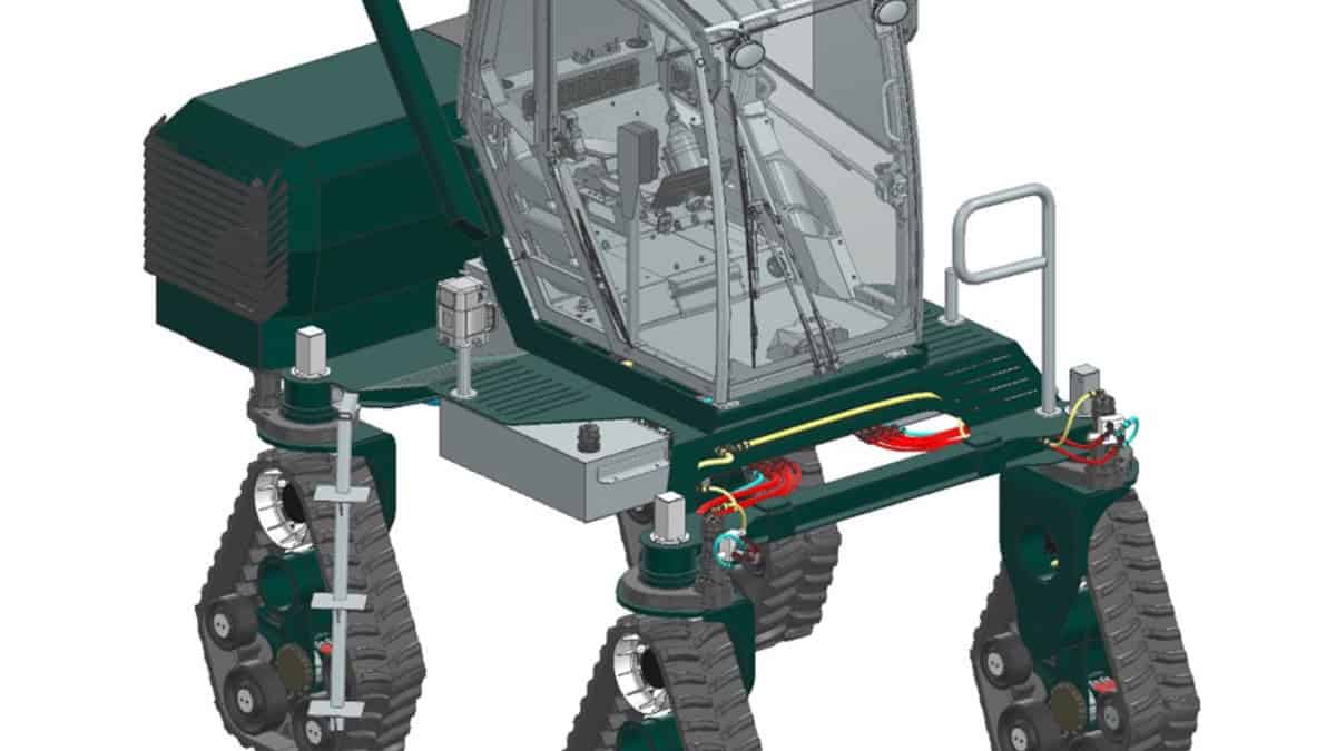 Le Vinea est un enjambeur polyvalent dédié aux travaux viticoles. 