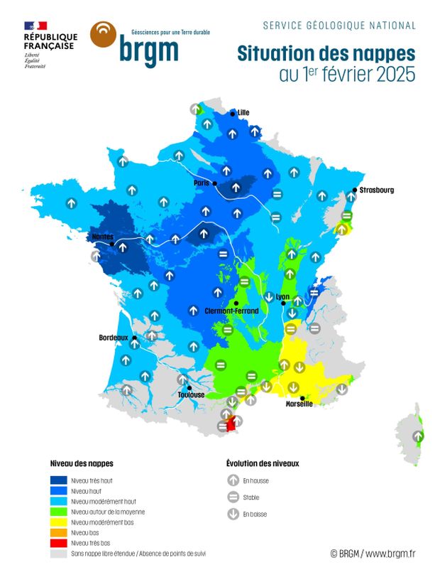 Déficit pour les nappes phréatiques dans le sud-est de la France